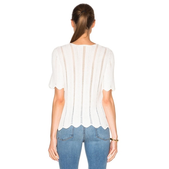 FRAME - Crochet Boxy Top - White - Picture 2 of 11